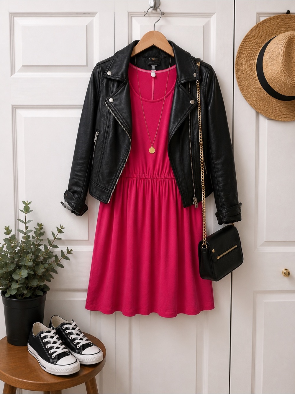 👓 Sleeveless Hot Pink Dress 🩷🩷